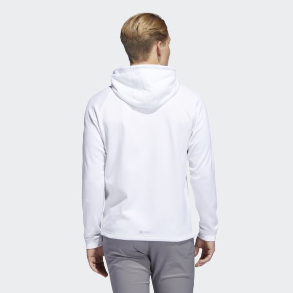 Sweat à Capuche Adidas Cold.rdy 3 Bandes Blanc