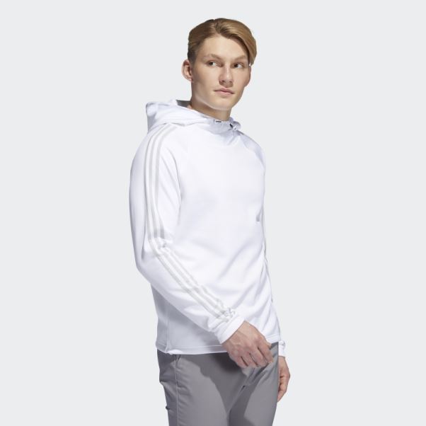Sweat à Capuche Adidas Cold.rdy 3 Bandes Blanc