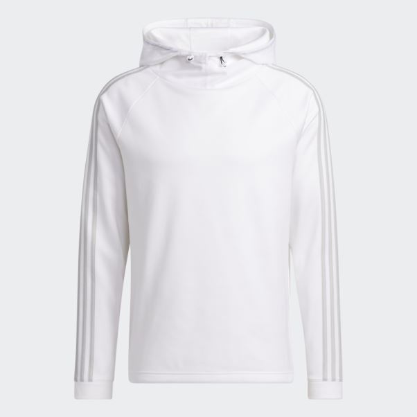 Sweat à Capuche Adidas Cold.rdy 3 Bandes Blanc