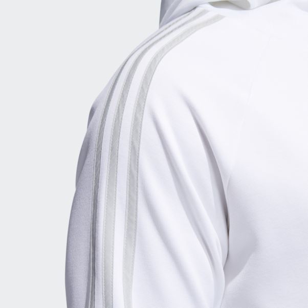 Sweat à Capuche Adidas Cold.rdy 3 Bandes Blanc