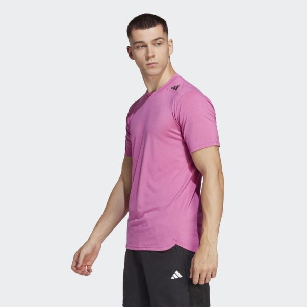 Adidas Fuchsia Conçu Pour L'entraînement Aeroready Hiit T-shirt D'entraînement à Changement De Couleur