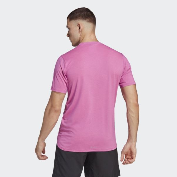 Adidas Fuchsia Conçu Pour L'entraînement Aeroready Hiit T-shirt D'entraînement à Changement De Couleur