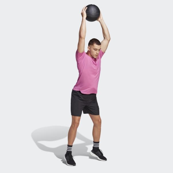 Adidas Fuchsia Conçu Pour L'entraînement Aeroready Hiit T-shirt D'entraînement à Changement De Couleur