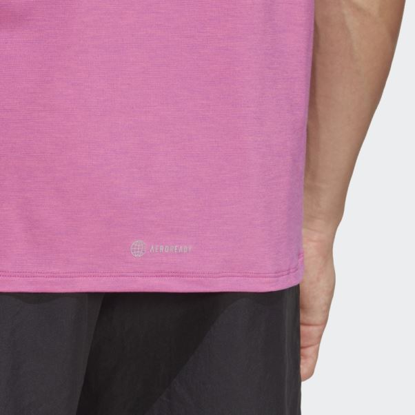 Adidas Fuchsia Conçu Pour L'entraînement Aeroready Hiit T-shirt D'entraînement à Changement De Couleur