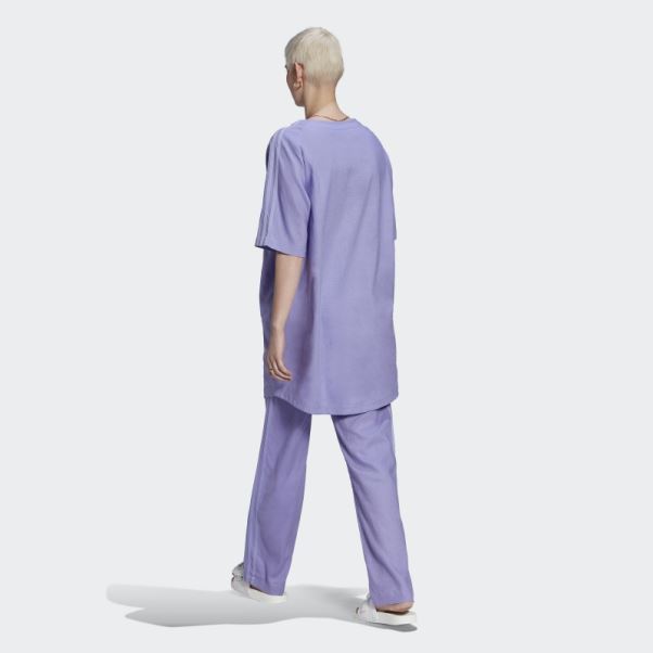 Adidas Robe De Baseball En Lin Violet Clair
