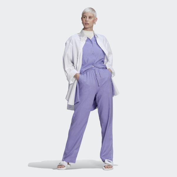 Adidas Robe De Baseball En Lin Violet Clair