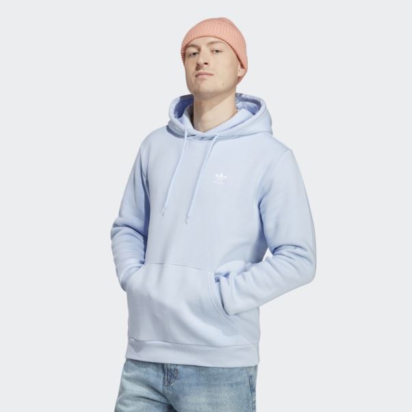 Sweat à Capuche Trefoil Essentials Adidas Bleu Aube