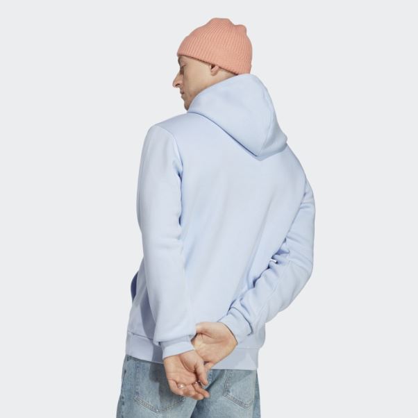 Sweat à Capuche Trefoil Essentials Adidas Bleu Aube