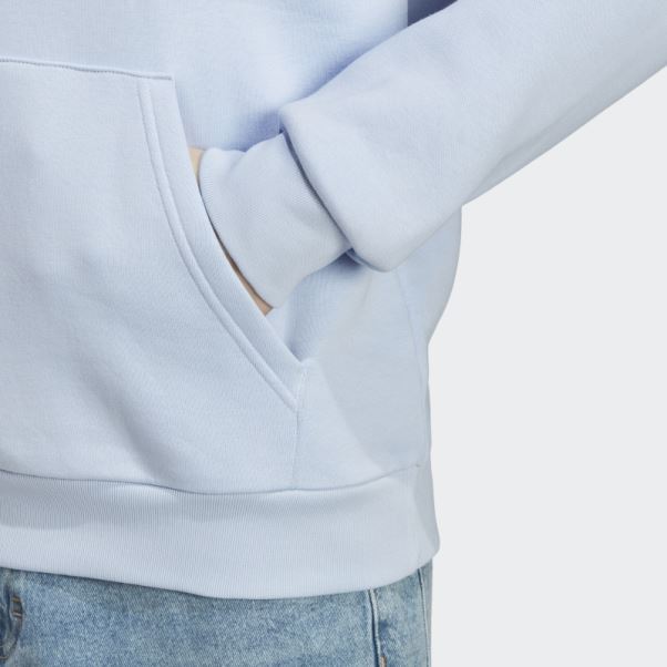 Sweat à Capuche Trefoil Essentials Adidas Bleu Aube