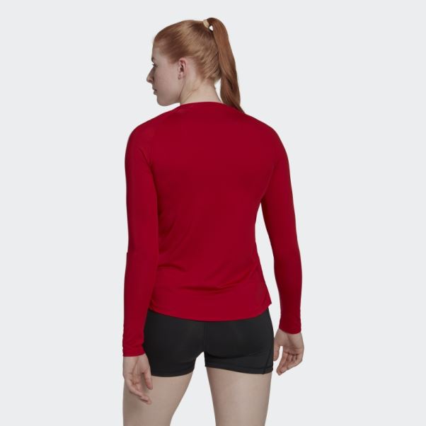 Maillot Manches Longues Hilo Rouge Adidas