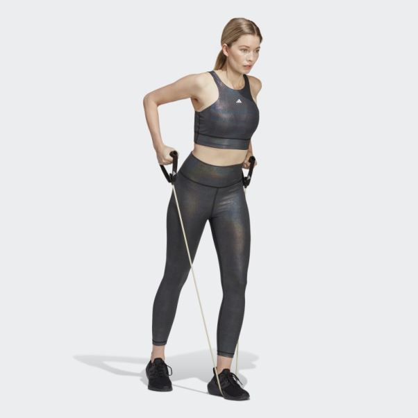 Legging Adidas Optime Training Shine 7/8 Noir