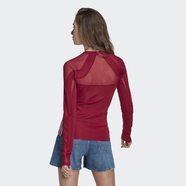 Adicolor Trèfle Mesh Top Adidas Bordeaux