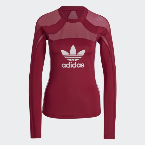 Adicolor Trèfle Mesh Top Adidas Bordeaux