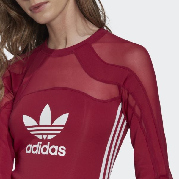 Adicolor Trèfle Mesh Top Adidas Bordeaux