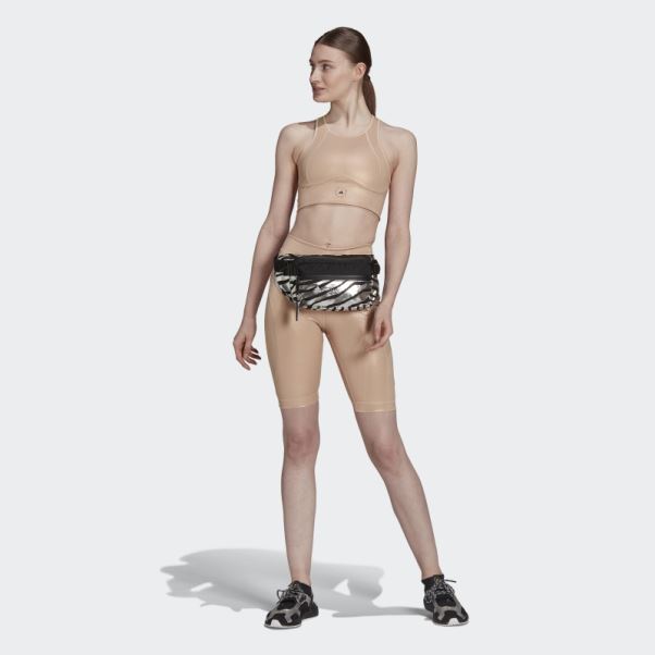 Adidas By Stella Mccartney Collants De Cyclisme Brillants Cuivre Métallique Mode