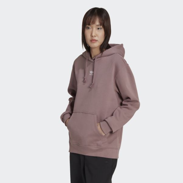 Adicolor Essentials Sweat à Capuche Polaire Violet Adidas
