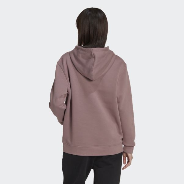 Adicolor Essentials Sweat à Capuche Polaire Violet Adidas