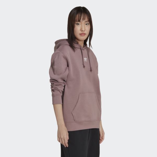 Adicolor Essentials Sweat à Capuche Polaire Violet Adidas