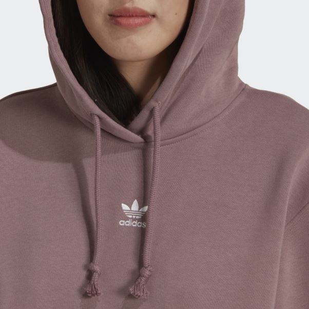 Adicolor Essentials Sweat à Capuche Polaire Violet Adidas