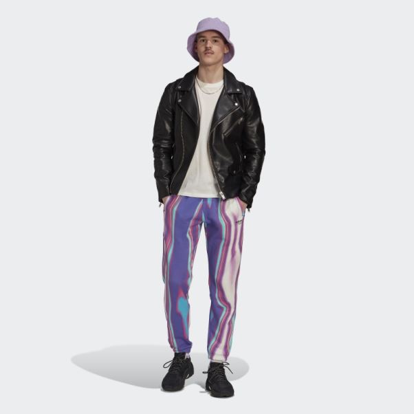 Adidas Pantalon De Survêtement Hyperreal Allover Print Purple Rush