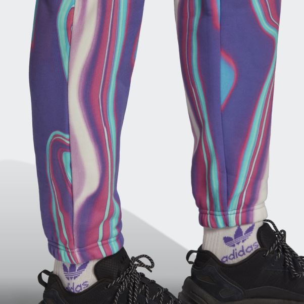 Adidas Pantalon De Survêtement Hyperreal Allover Print Purple Rush