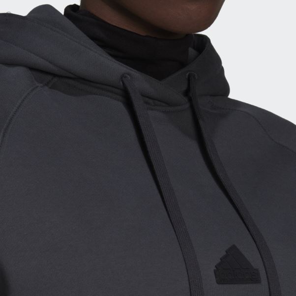 Sweat à Capuche Oversize Adidas Carbone