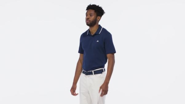 Polo De Golf En Piqué Bleu Marine Adidas
