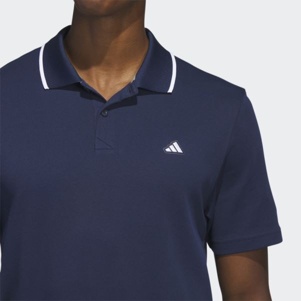 Polo De Golf En Piqué Bleu Marine Adidas