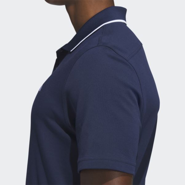Polo De Golf En Piqué Bleu Marine Adidas