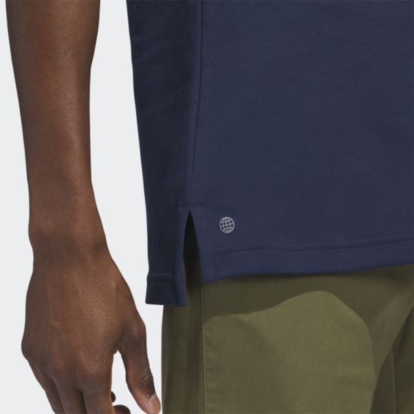Polo De Golf En Piqué Bleu Marine Adidas