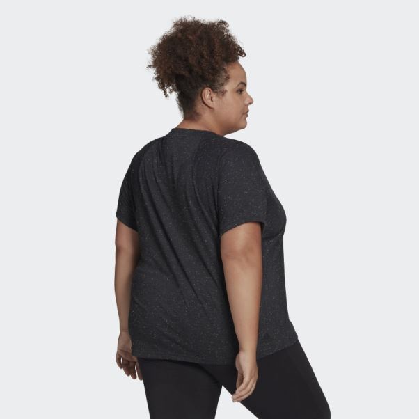 Adidas Sportswear Future Icons Winners 3.0 T-shirt (taille Plus) Noir Melange Fashion