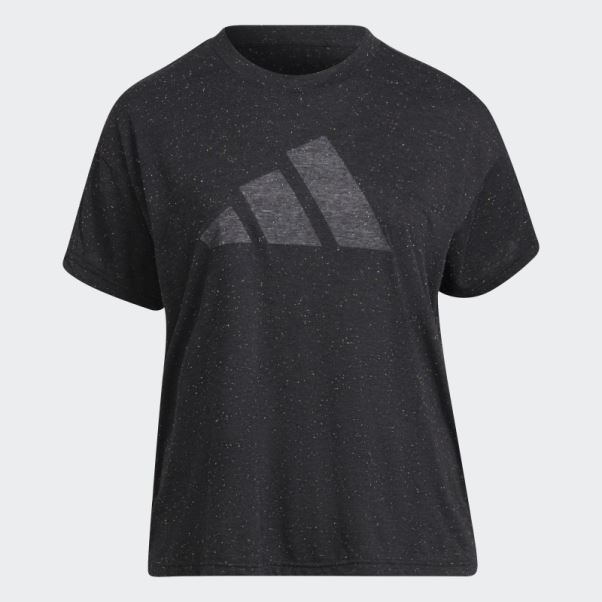 T-shirt Adidas Future Icons Winners 3.0 Noir Chiné (grande Taille)