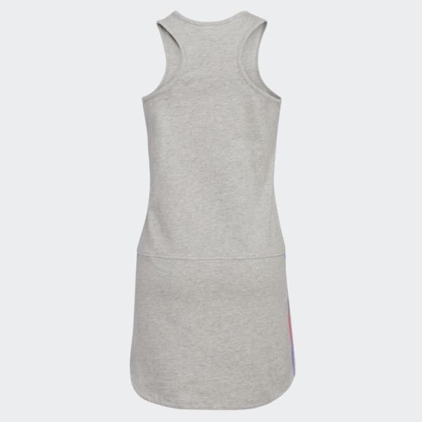 Robe Débardeur Ourlet Arrondi Adidas Gris Moyen