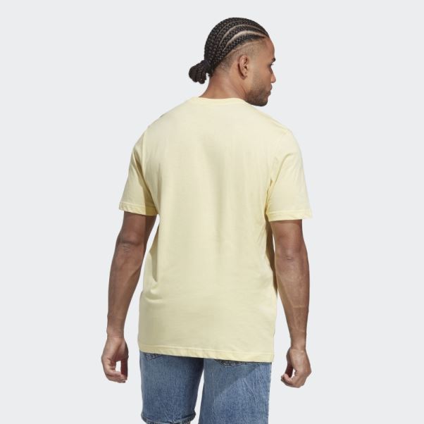 T-shirt Adidas Trèfle Essentials Jaune