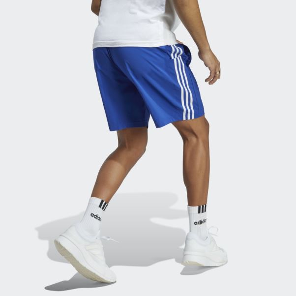 Adidas Short Aeroready Essentials Chelsea 3 Bandes Bleu