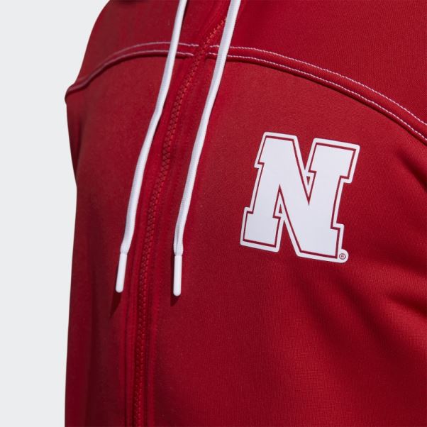 Cornhuskers Stadium Sweat à Capuche Entièrement Zippé Adidas Rouge
