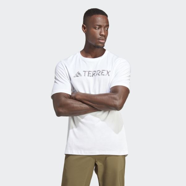 T-shirt Adidas Terrex Classique Logo Blanc