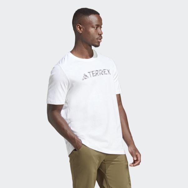 T-shirt Adidas Terrex Classique Logo Blanc