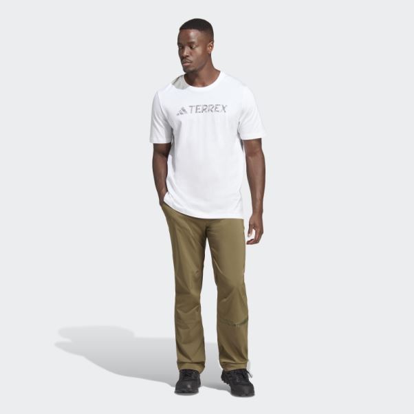 T-shirt Adidas Terrex Classique Logo Blanc