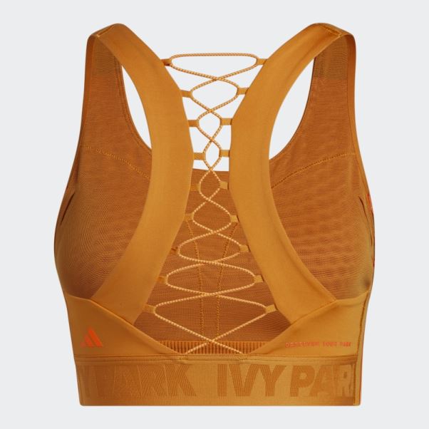 Adidas Soutien-gorge à Lacets Dans Le Dos Focus Orange
