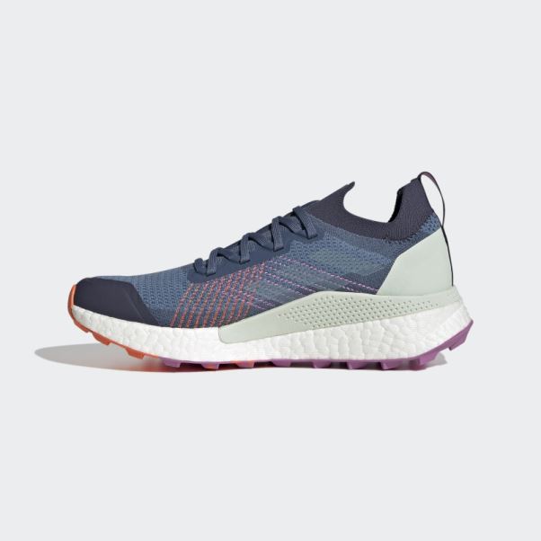 Adidas Terrex 2 Ultra Prime Bleu Altéré Chaussures De Course Sur Sentier Bleu