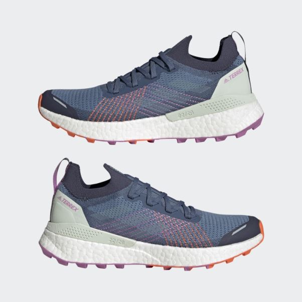 Adidas Terrex 2 Ultra Prime Bleu Altéré Chaussures De Course Sur Sentier Bleu