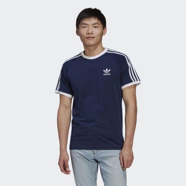 T-shirt à 3 Bandes Adidas Adicolor Classics Indigo Nuit
