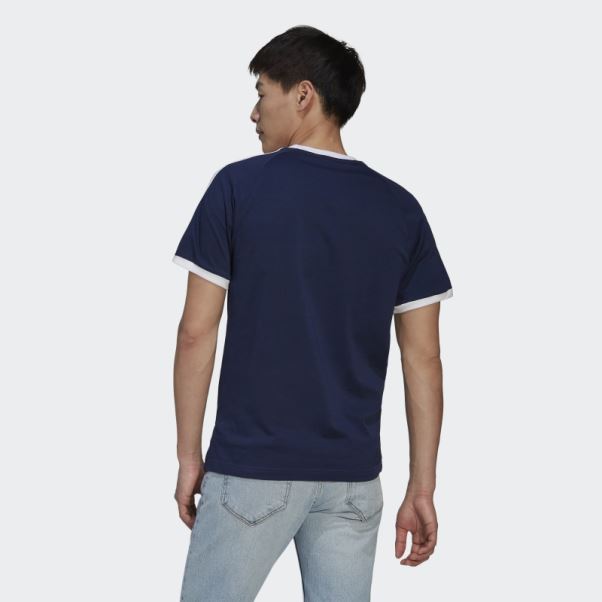 T-shirt à 3 Bandes Adidas Adicolor Classics Indigo Nuit