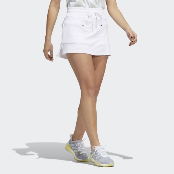 Jupe De Golf En Maille Chaîne Blanche Adidas