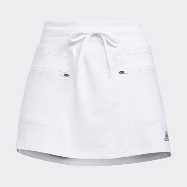 Jupe De Golf En Maille Chaîne Blanche Adidas