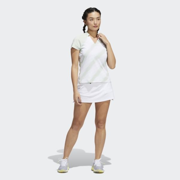 Jupe De Golf En Maille Chaîne Blanche Adidas