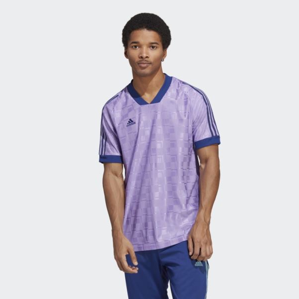 Maillot Manches Courtes Tiro Violet Adidas