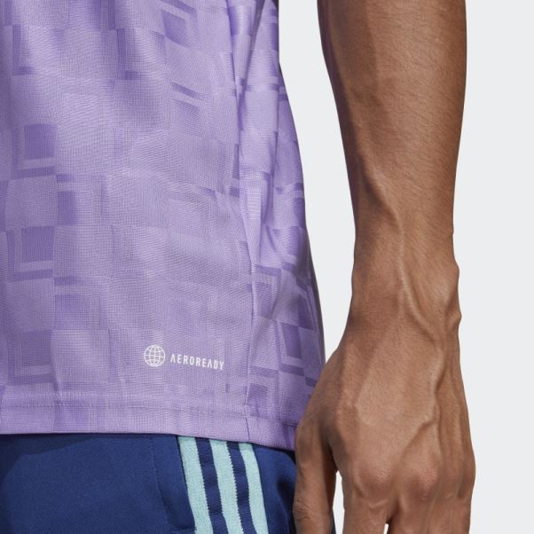 Maillot Manches Courtes Tiro Violet Adidas