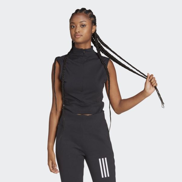 Top Court Sans Manches Adidas Mission Victoire Noir